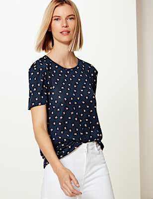 Relaxed Fit Floral Print T-Shirt