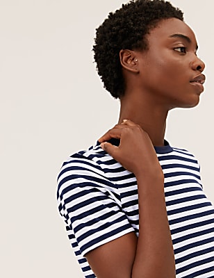 Pure Cotton Striped Everyday Fit T-Shirt