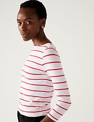 Cotton Rich Striped Slim Fit T-Shirt