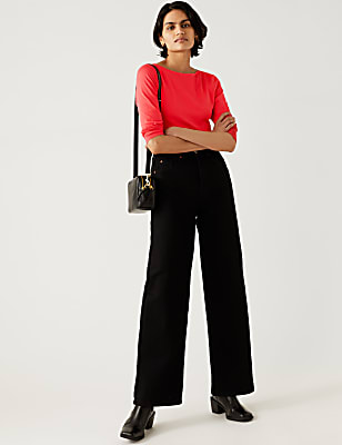 Cotton Rich Slim Fit 3/4 Sleeve T-Shirt