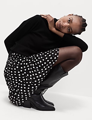 Chiffon Pleated Mini Skater Skirt