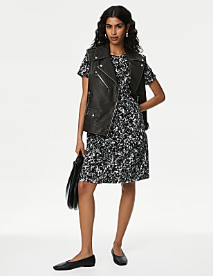 Jersey Animal Print Skater Dress