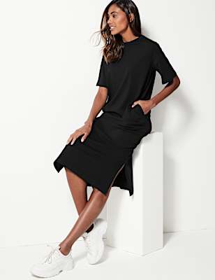 Pure Cotton T-Shirt Midi Dress