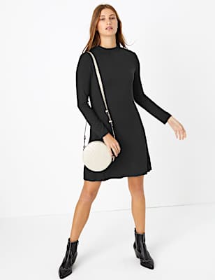 Jersey Long Sleeve Swing Dress