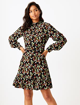 Floral Print Relaxed Mini Dress