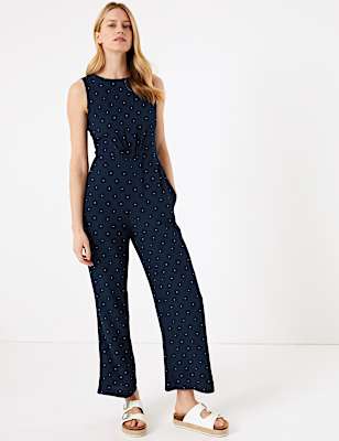 Printed Waisted Jumpsuit