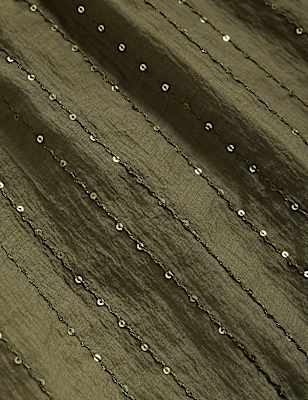 Lyocell Rich Sequin Mini Waisted Dress