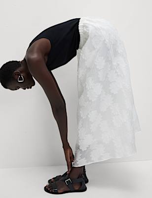 Jacquard Midi Circle Skirt