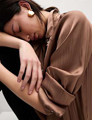 Pleated Collared Shirt