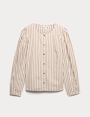 Pure Cotton Printed Button Through Blouse