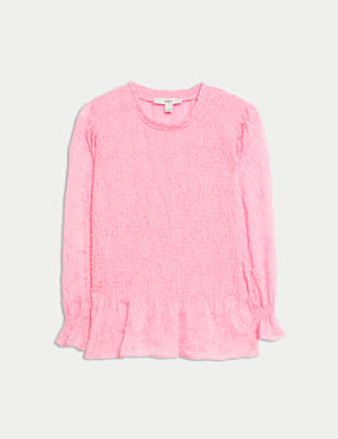 Shirred Frill Detail Top