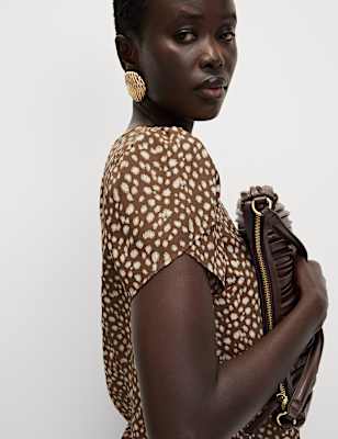 Printed Puff Sleeve Top