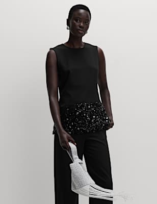 Sparkly Sequin Detail Top