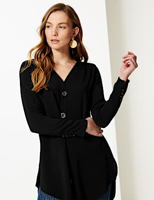 V-Neck Long Sleeve Tunic