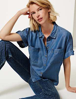 Button Detailed Patch Pocket Shirt