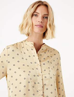 Ditsy Print Longline Shirt