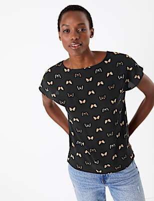 Butterfly Print Relaxed Fit Kimono