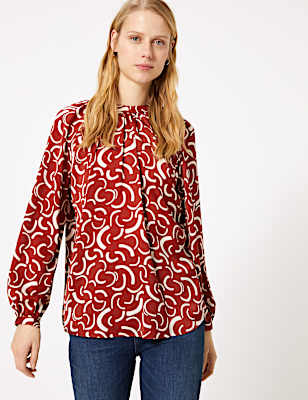 Satin Printed Blouse