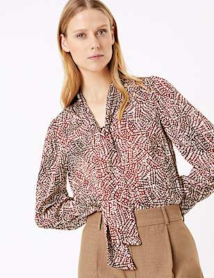 Satin Printed Blouse
