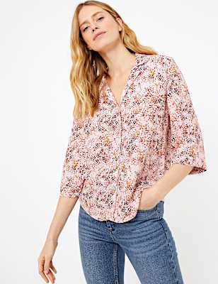 Printed 3/4 Sleeve Shirt