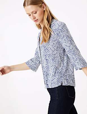 Printed Collared Neck Shirt