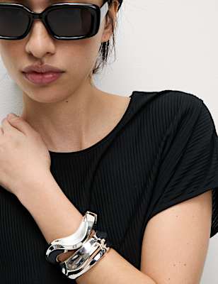 Plisse Round Neck Top