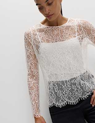 Lace Long Sleeve Top