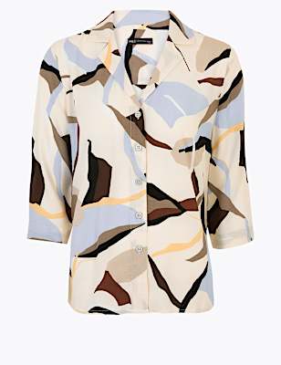 Printed 3/4 Sleeve Shirt