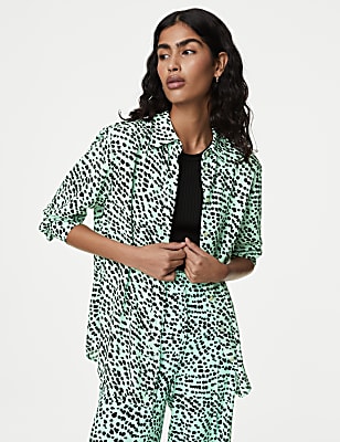 Printed Collared Blouse