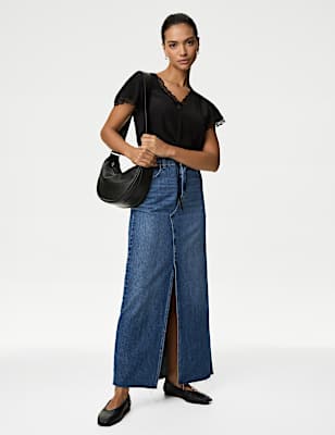 V-Neck Frill Detail Top