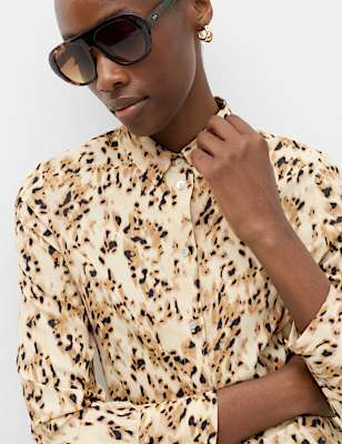 Polka Dot Collared Button Through Shirt