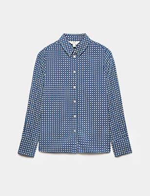 Polka Dot Collared Neck Shirt