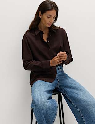 Suedette Collared Shirt
