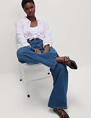 Printed Collared Button Through Shirt