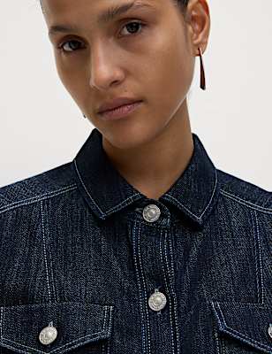 Denim Utility Short Sleeve Shirt