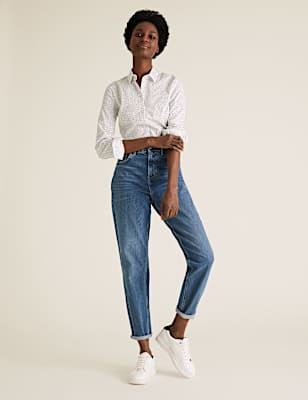 Cotton Ditsy Floral Long Sleeve Shirt