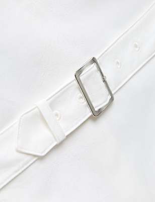 Pure Cotton Back Belt Detail Shirt