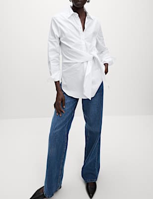 Pure Cotton Collared Knot Shirt