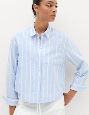 Pure Cotton Striped Oxford Shirt