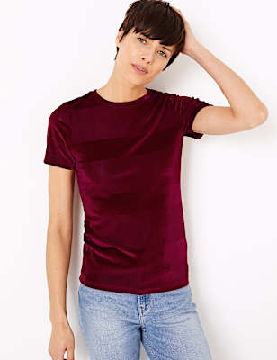 Velvet Textured T-shirt