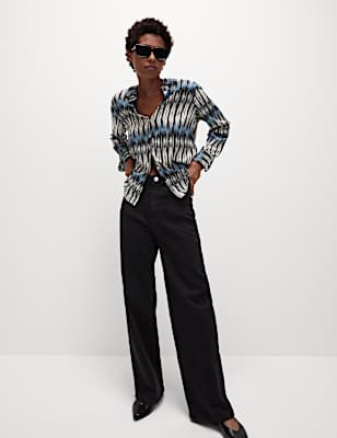 Printed Collared Button Through Shirt