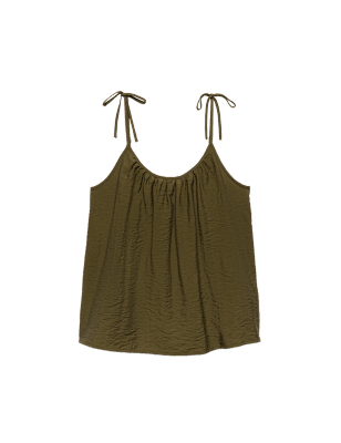 Textured Tie Detail Cami Top