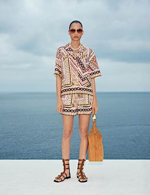Geometric Printed Button Through Shirt
