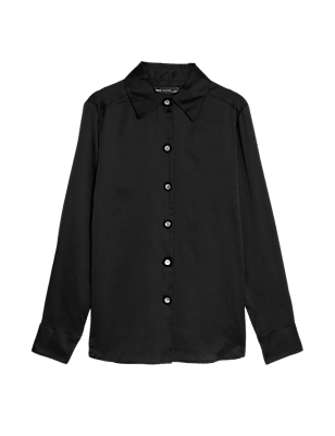 Satin Collared Shirt