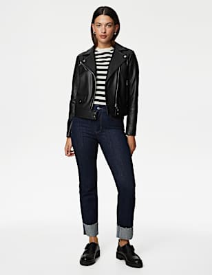 Faux Leather Biker Jacket