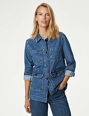 Cotton Rich Denim Utility Jacket