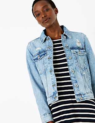 Denim Distressed Jacket