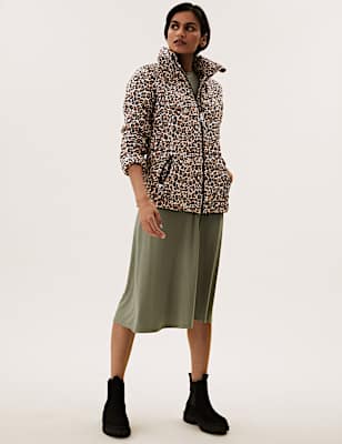 Thermowarmth™ Leopard Print Puffer Coat