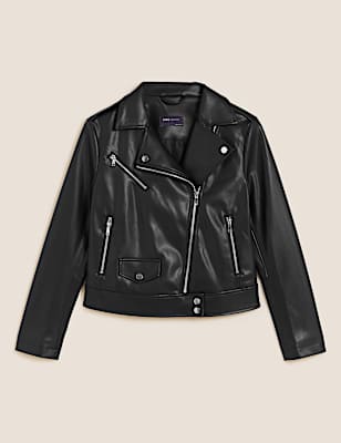 Faux Leather Biker Jacket