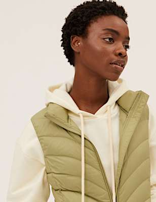 Feather & Down Packaway Puffer Gilet